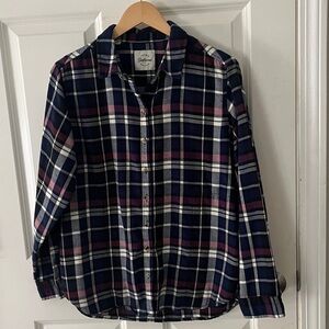Jachs Girlfriend Soft Flannel blue and purple sz medium